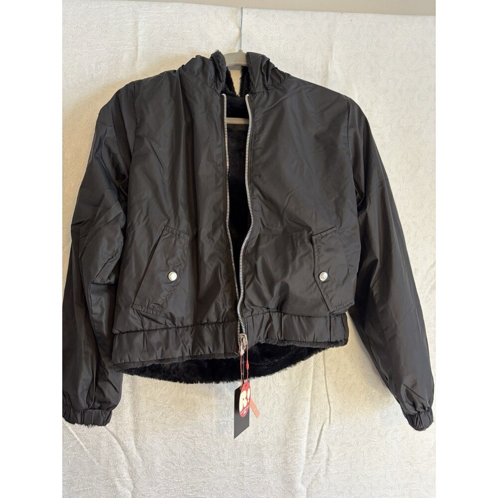 Women's Jacket Reversible NWT by Iris Los Angeles Size Small Rain/Faux Fur